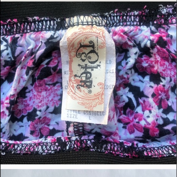 Floral Mini Skirt Pink/Blue/Purple | Large - Picture 7 of 7